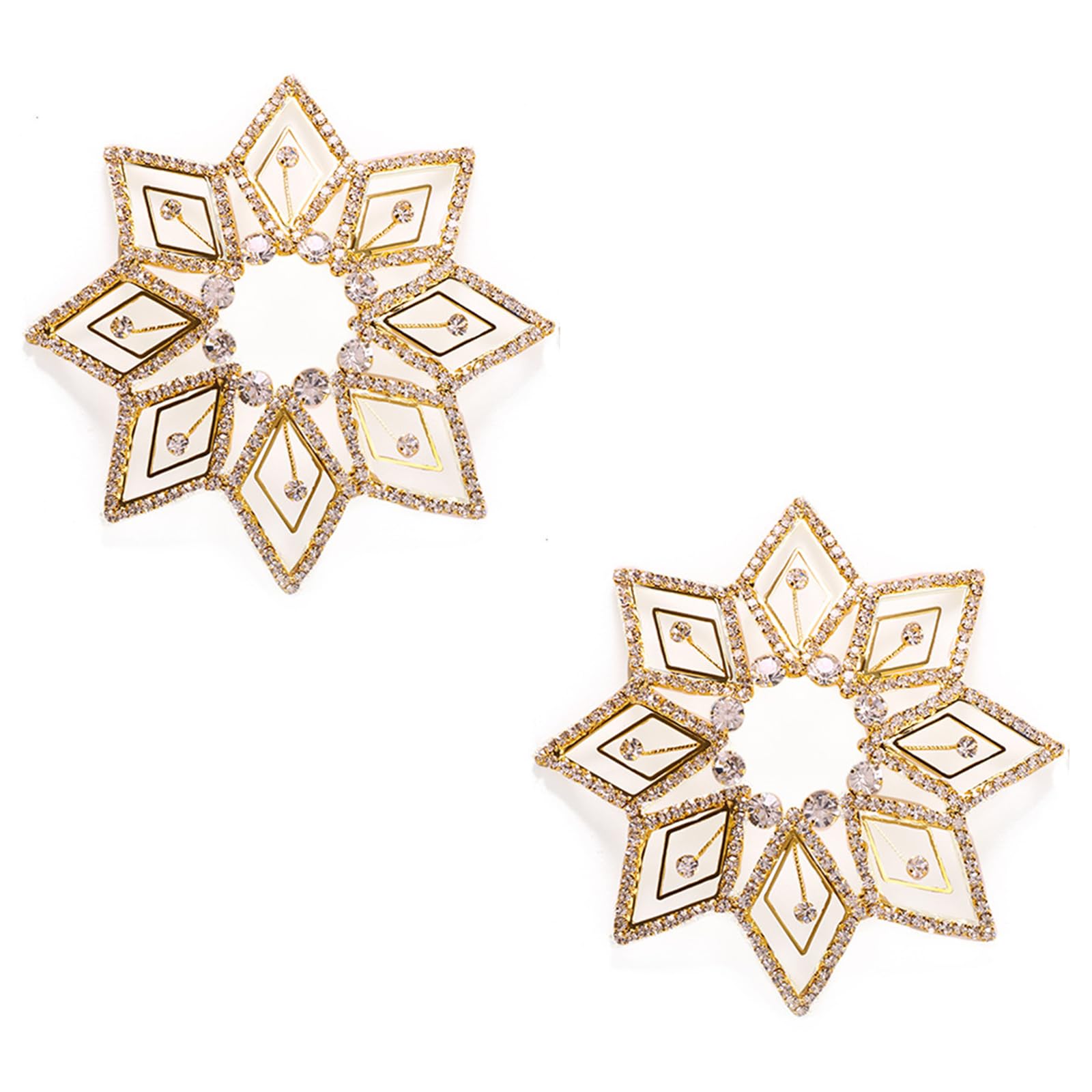 Zkydhbd Women's Gold Rhinestones Pasties Sticky Bras Nipple Covers Reusable Pasty Breast Covers Crystal Nipple Stickers For And Girls