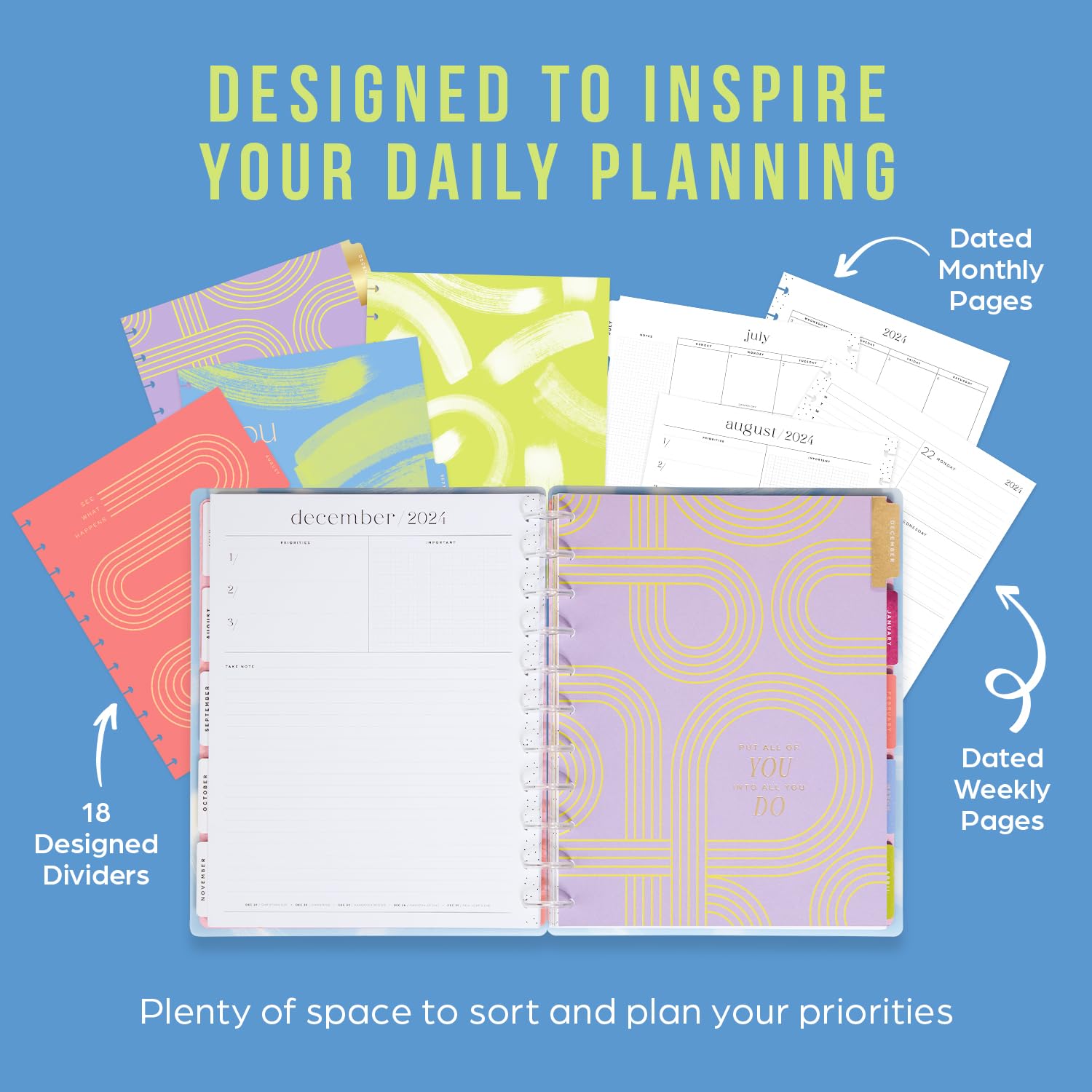 Disc Planner Examples Happy Planner 2026 Disc Bound Happy Planner 2025 Big Size Dashboard ...