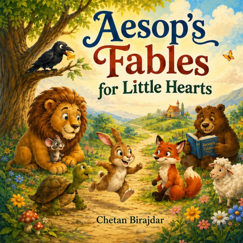 Aesop’s Fables for Little Hearts: 30 Illustrated Moral Stories for Kids Ages 4–10