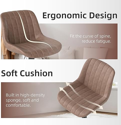 Miniatura 5 de Youhauchair Juego de 2 taburetes de bar, taburetes giratorios de altura de mostrador con respaldo, sillas de bar ajustables de cuero de PU, taburete