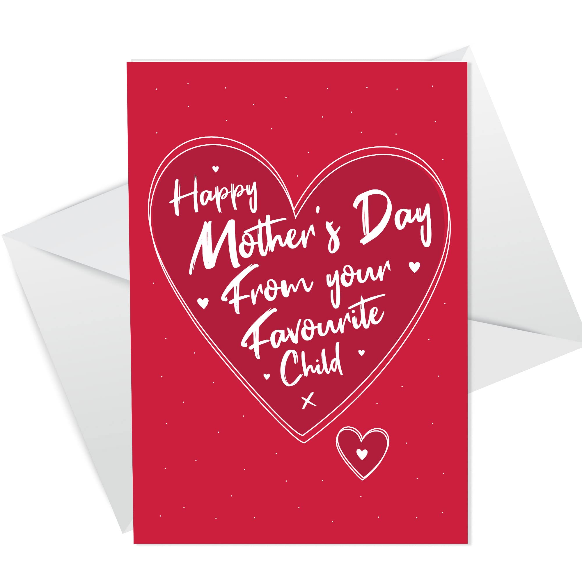 RED OCEAN Mothers Day Card From Favourite Child Funny Novelty Mother's Day Card For Mum