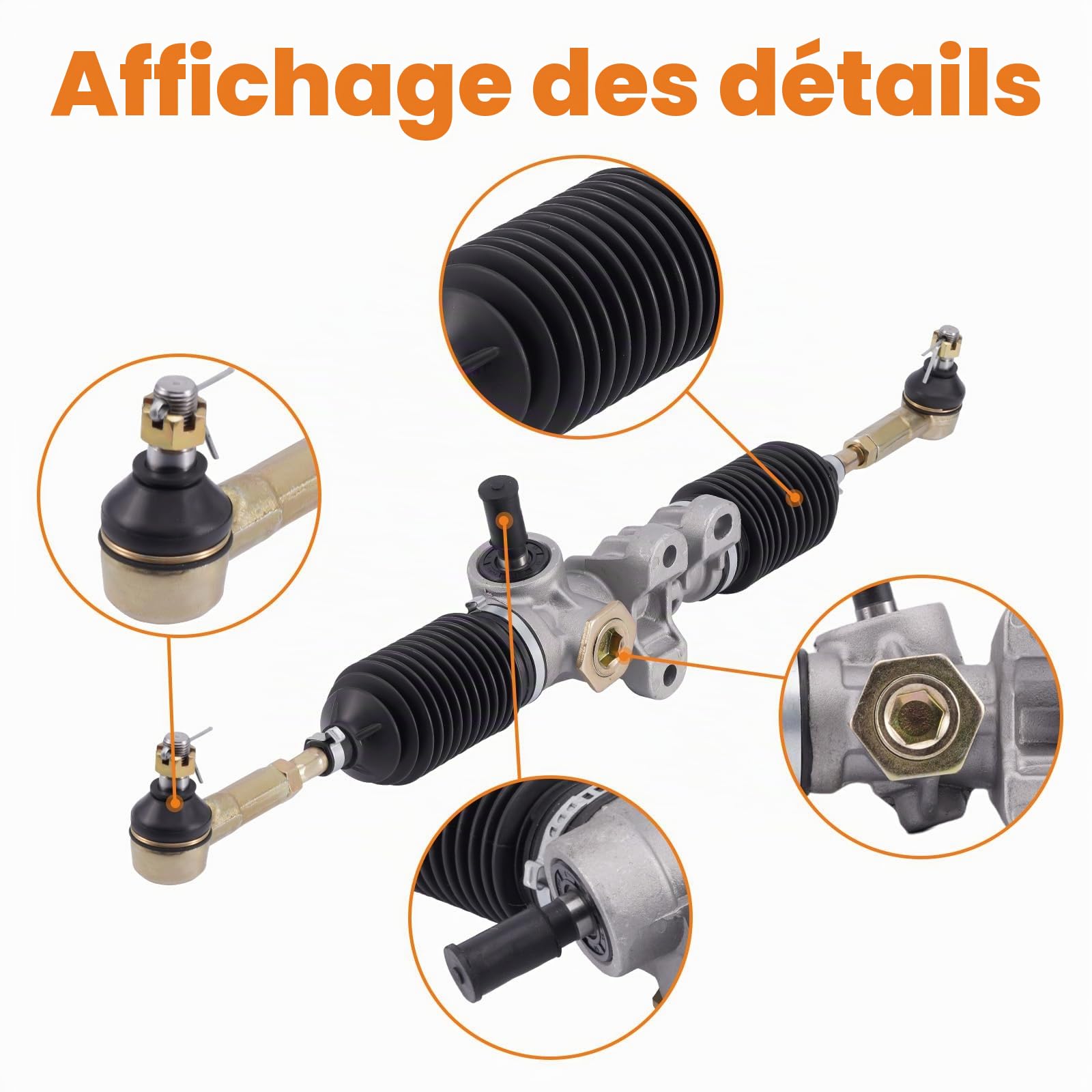 maXpeedingrods Boîte de direction à crémaillère pour golf RXV 2018-618329 | Versions essence et électriques Avec rotules de direction 601580 618329 851-201