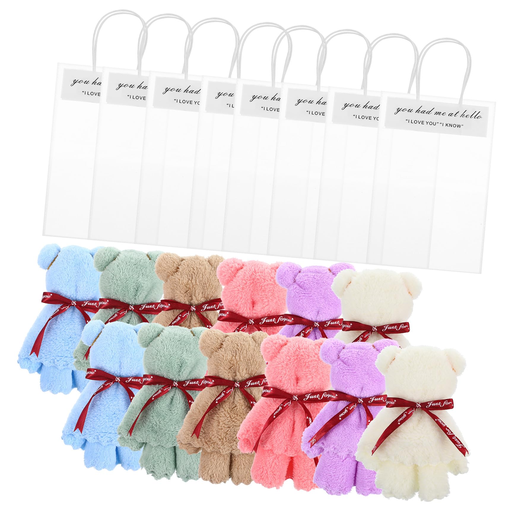Serviette visage ours VANZACK le lot de 12 parfaits pour cadeaux d'invités