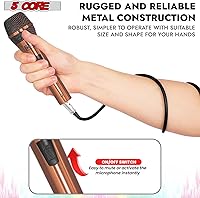 Vista 5 de 5 CORE Micrófono vocal dinámico profesional de neodimio cardioide unidireccional micrófono de mano para cantar + cable de 16 pies + clip + bolsa