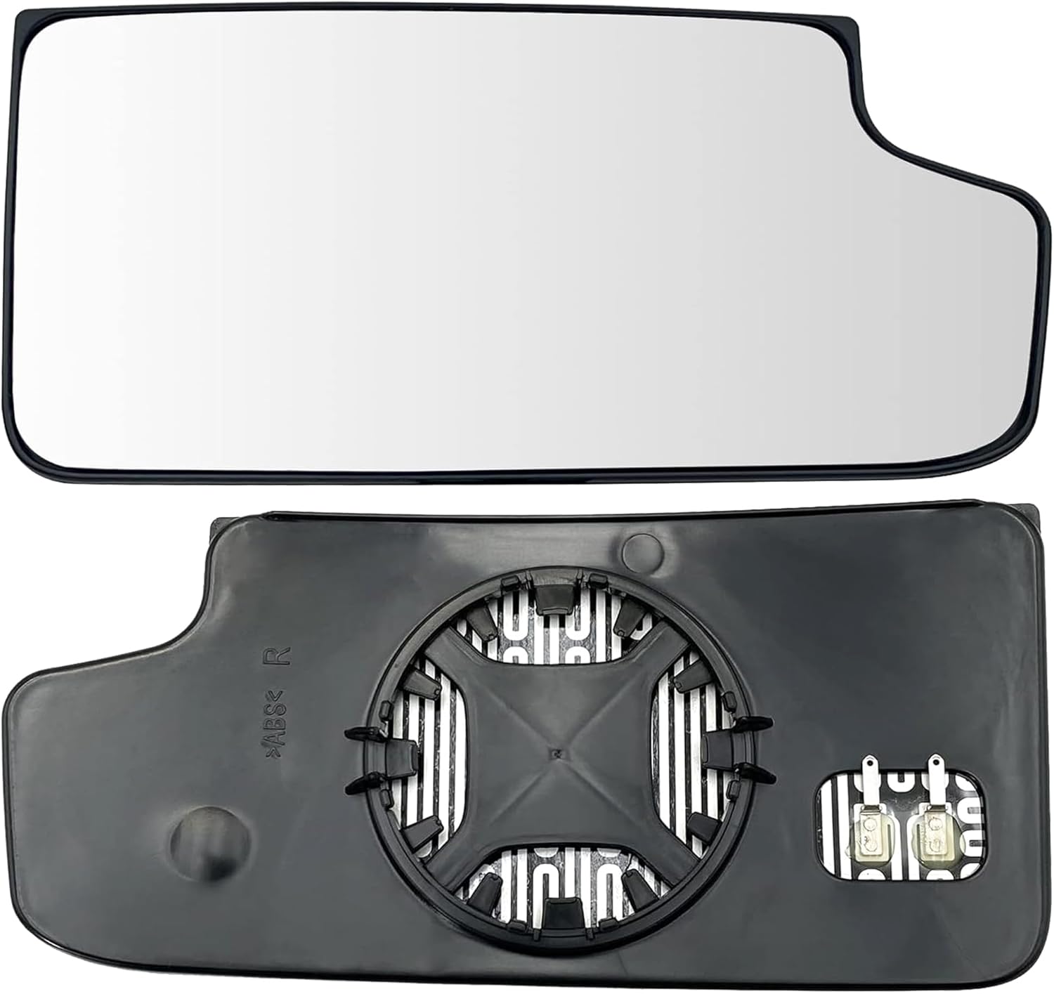 Passenger Side Lower Mirror Glass Compatible with 2014-2017 Chevy Silverado 1500, 2500, 3500 HD GMC Sierra 1500, 2500, 3500 HD Convex Right Side Heated 23444113 Mirror Glass with Rear Holder