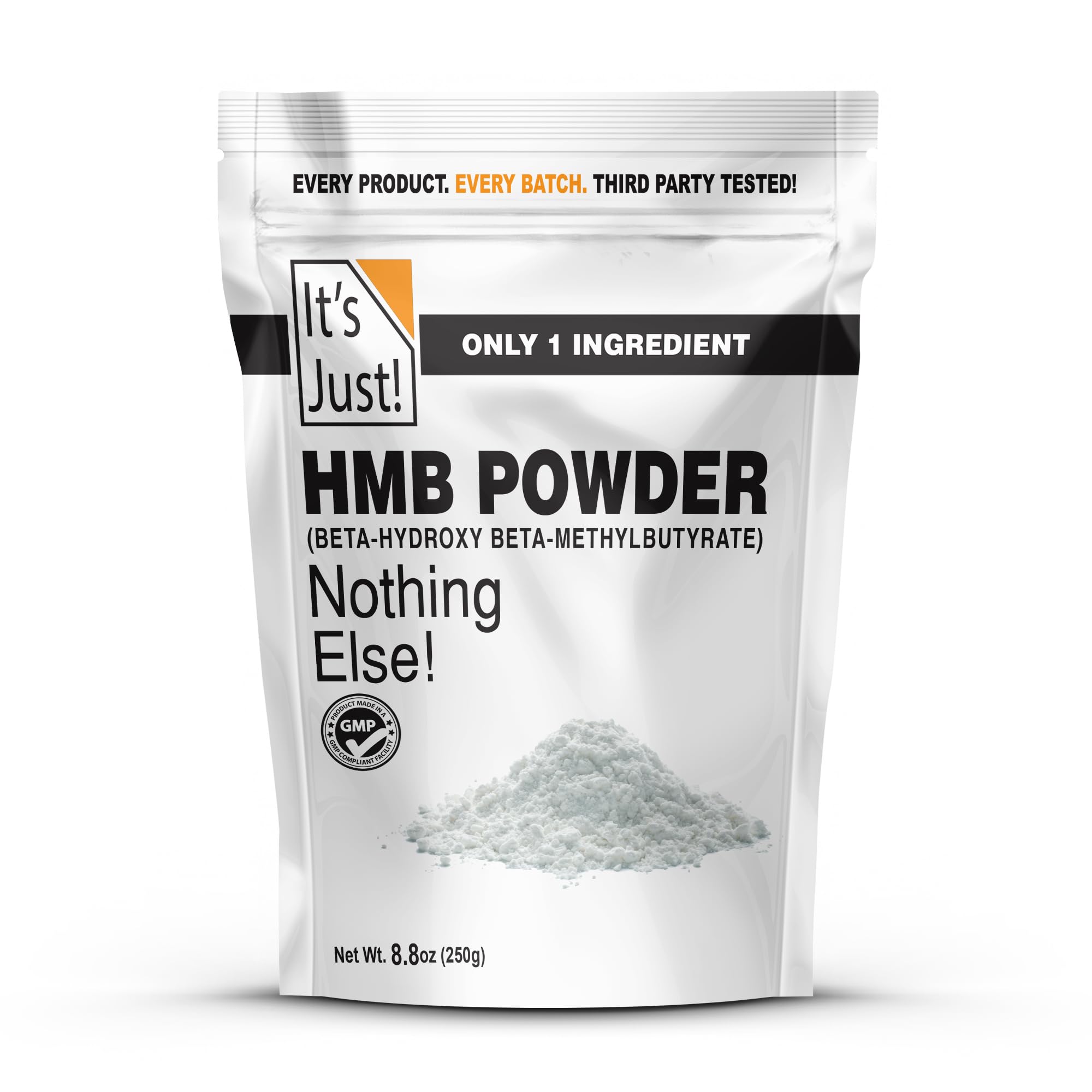 It's Just! - HMB Powder, Beta-Hydroxy Beta-Methylbutyrate, Unflavored, 250g