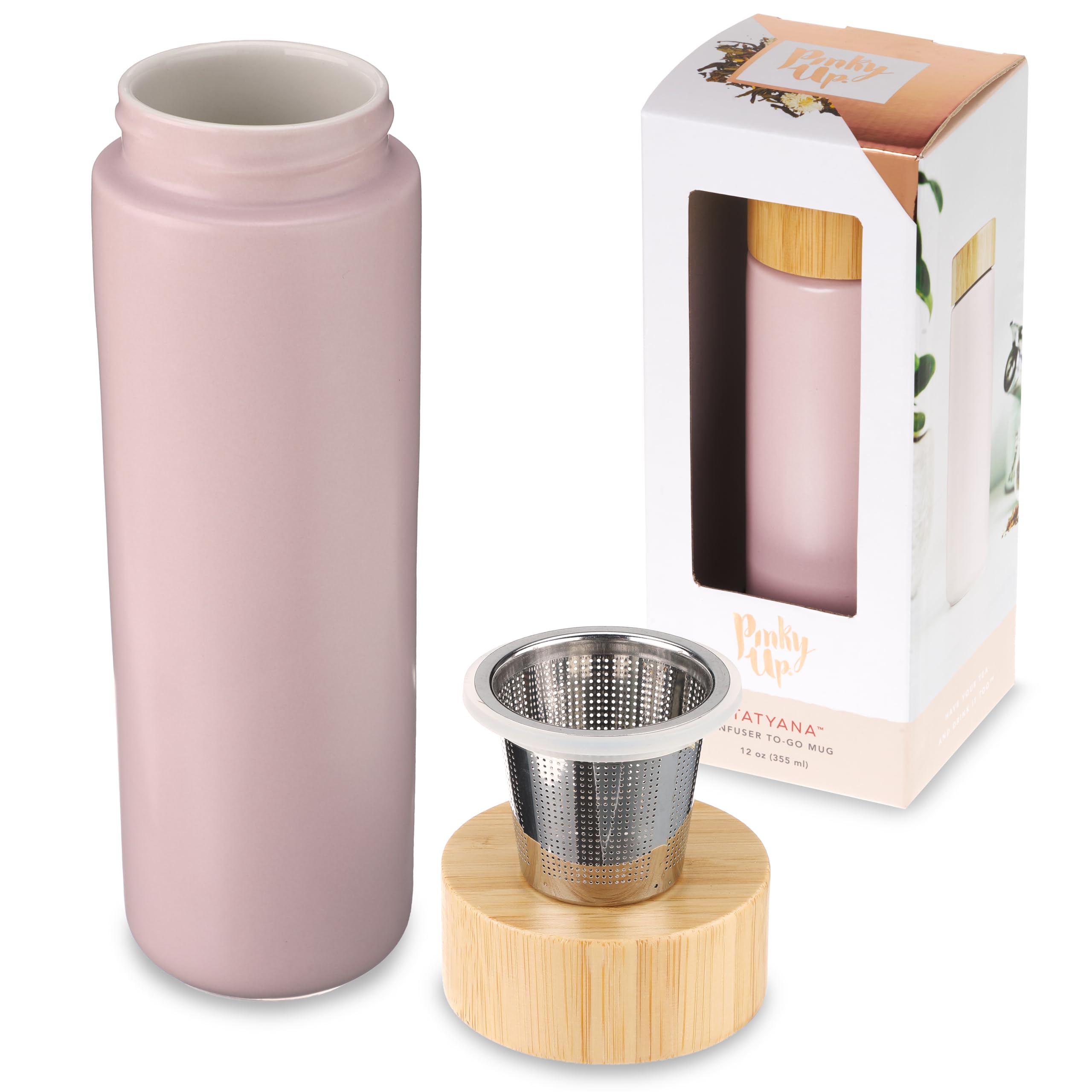 out MIYU様 ミニミニドリンクジャーアレンジ♪ Amazon.com: Pinky Up Tatyana Ceramic Mug with Stainless Steel Tea