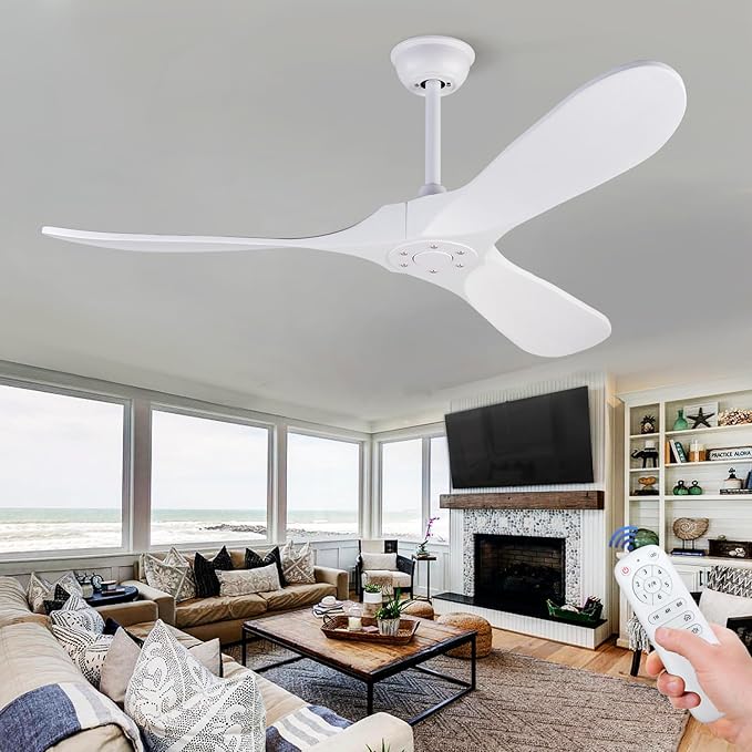 Ventilador de Techo 52 Pulgadas 3 Aspas Madera 230V