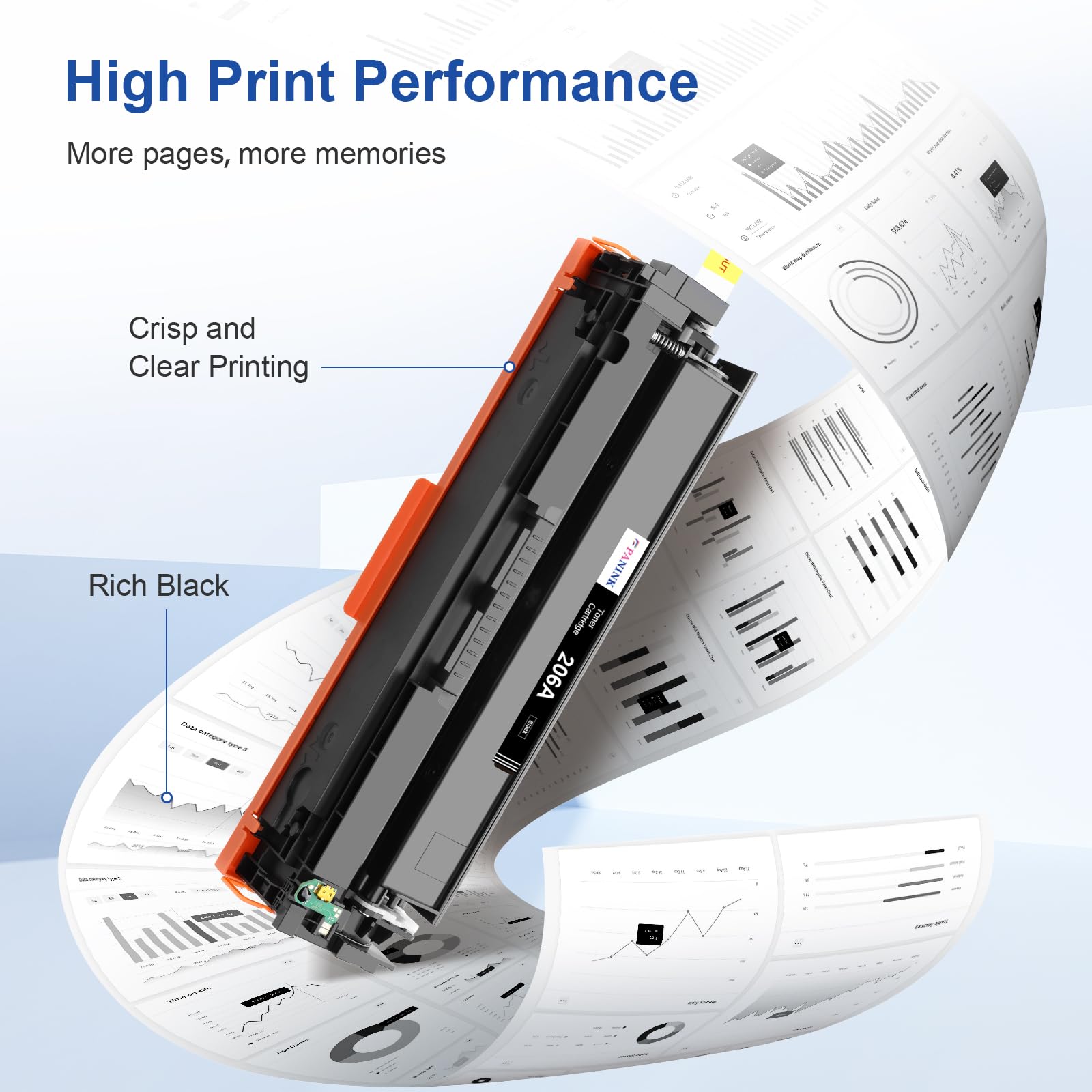 Amazon.co.jp: PANINK 206A ブラックトナーカートリッジ 交換用 HP
