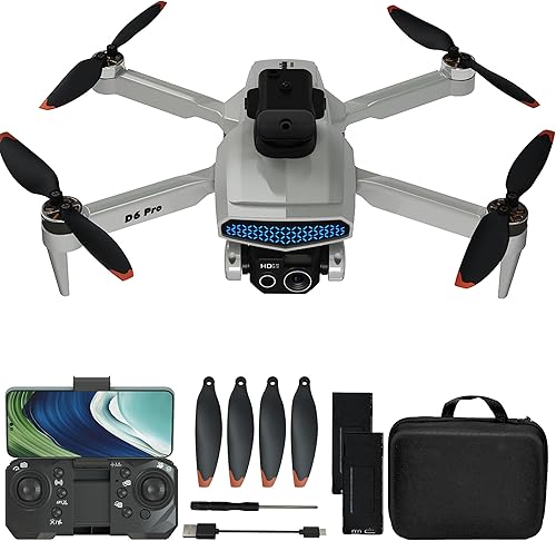 Dron con cámara dual para adultosniños, mini drones con motor sin escobillas, flujo óptico, evitación de obstáculos de 360, selfie por gestos,