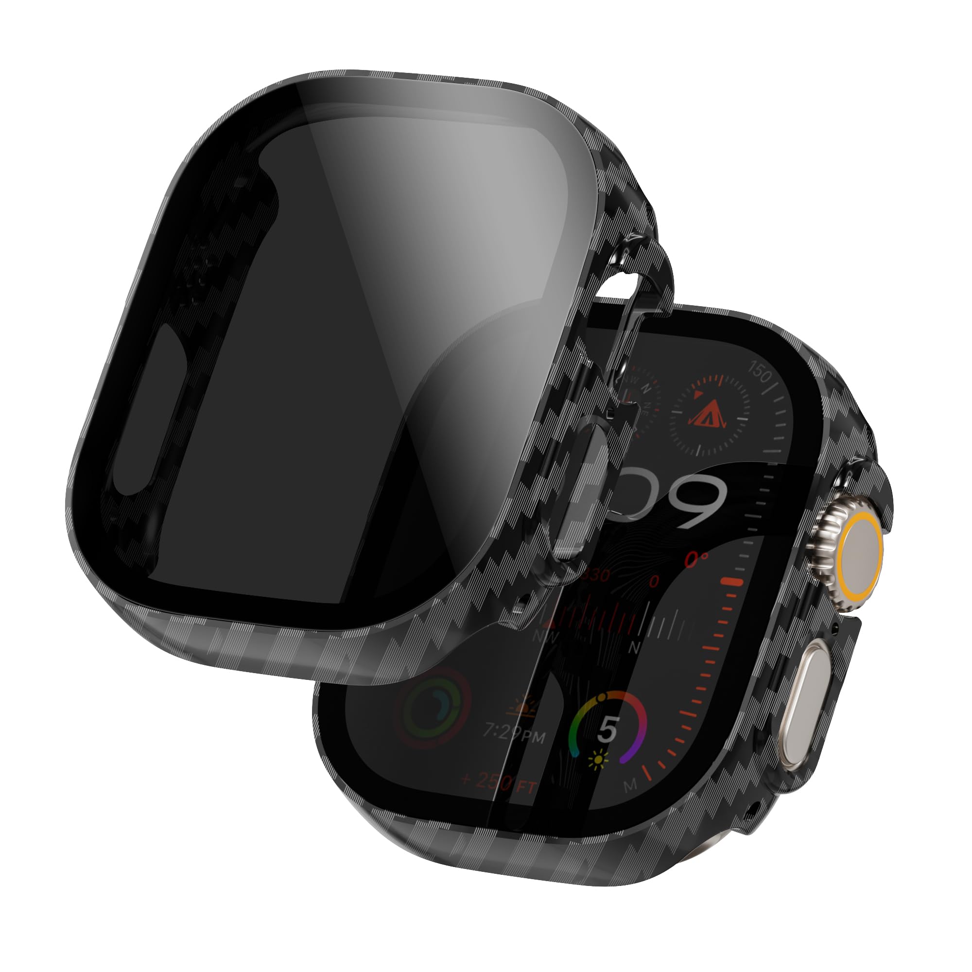 TSOGIA 2 Pack for Apple Watch Ultra 3 (2025)/ Ultra 2 / Ultra Privacy Screen Protector Case 49mm, [Anti-Peeping] Protective Bumper Cover for Apple