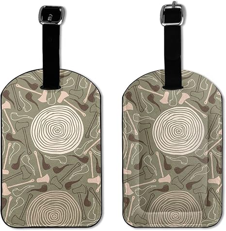 Amazon Co Jp 荷物タグ ネームタグ 斧 木 年輪 ラゲージタグ バゲッジタグ 荷札 名前ラベル 旅行 かわいい おしゃれ タブ 名札 番号札 耐久性 目立つ 個性 Puレザー Choujj 旅行用品 旅行小物 通販