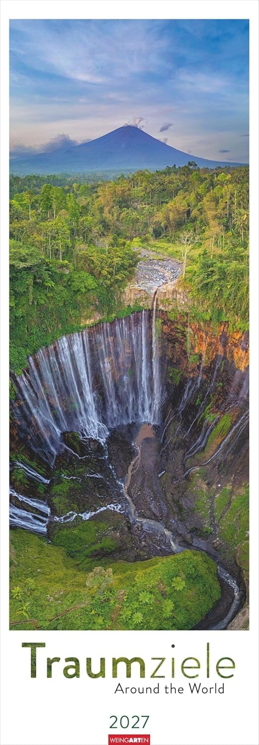 Traumziele - Kalender 2027 - Fotokalender im Vertikalformat - Weingarten-Verlag - Wandkalender mit atemberaubenden Landschaftsfotografien - 34 cm x 98 cm