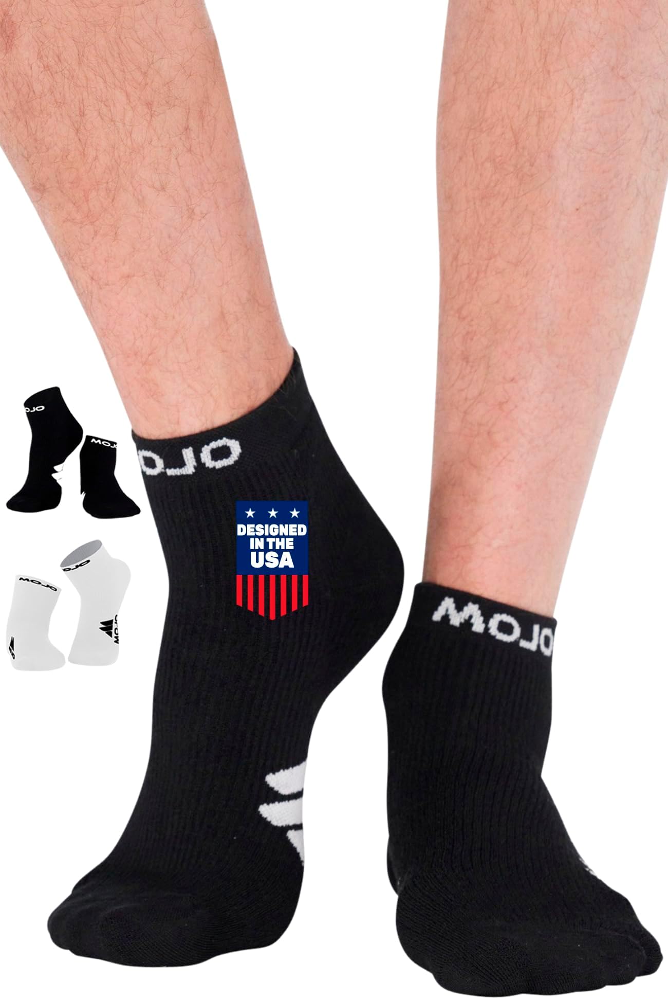 Athletic Ankle Length - Medium Support 15-20mmHg-Black, Small
