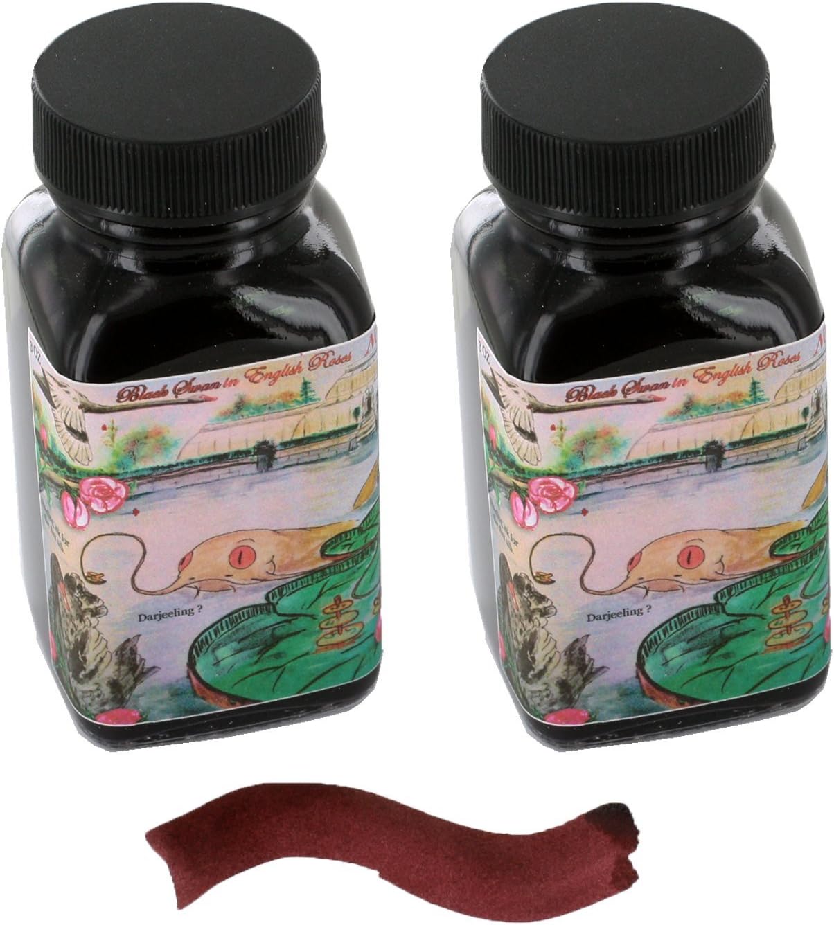 Noodler's Ink Fountain Pen Bottled Ink, 3oz, Black Swan in English Roses - Pack of 2