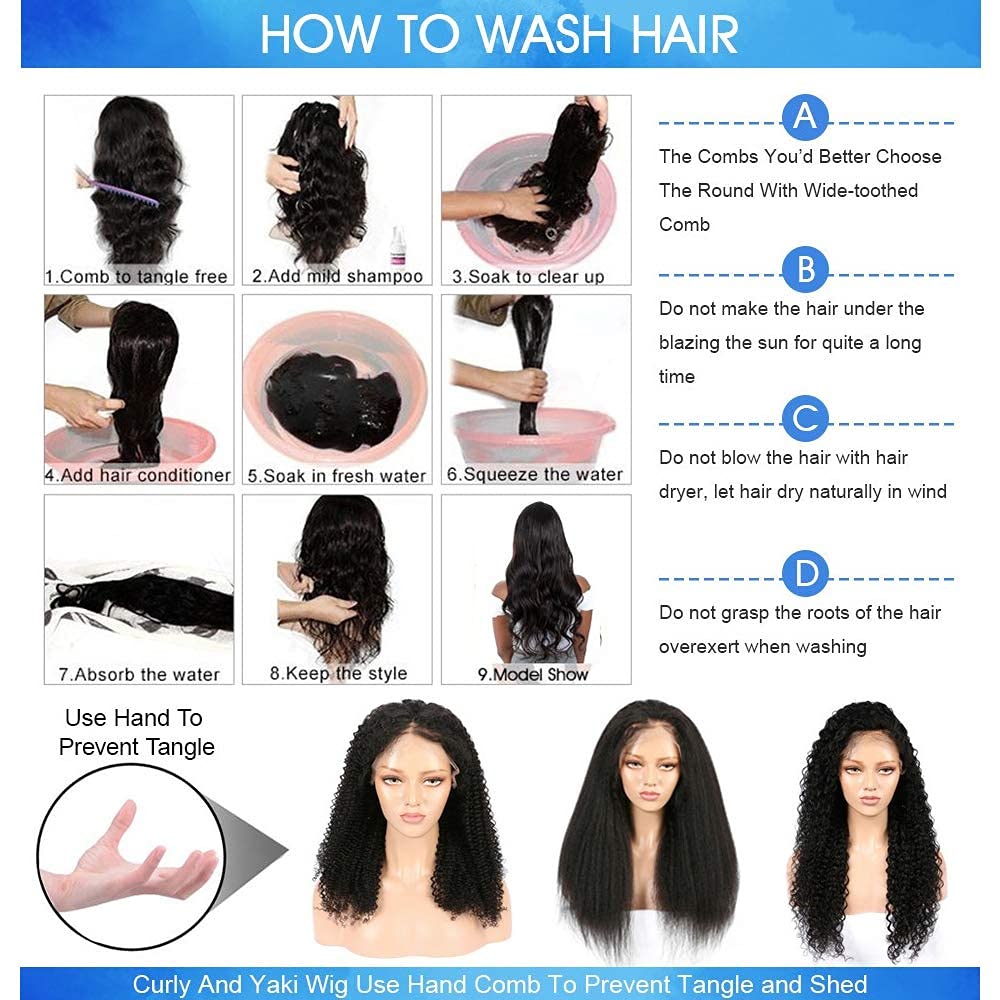 Lace Front Wigs Human Hair Water Wave Brazilian Virgin Hair 180% Density 4X4 Water Curly Lace Closure Human Hair Wigs for Black Women Glueless Wig with Baby Hair Natural Color 22 Inch Water Wave Wig