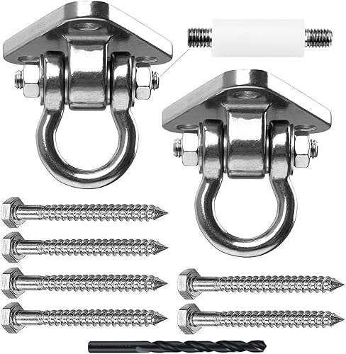 Miniatura 9 de Soporte de columpio de acero inoxidable 304 resistente de 1500 libras, capacidad de 180  para yoga, porche, columpio, asiento de arena, gimnasio