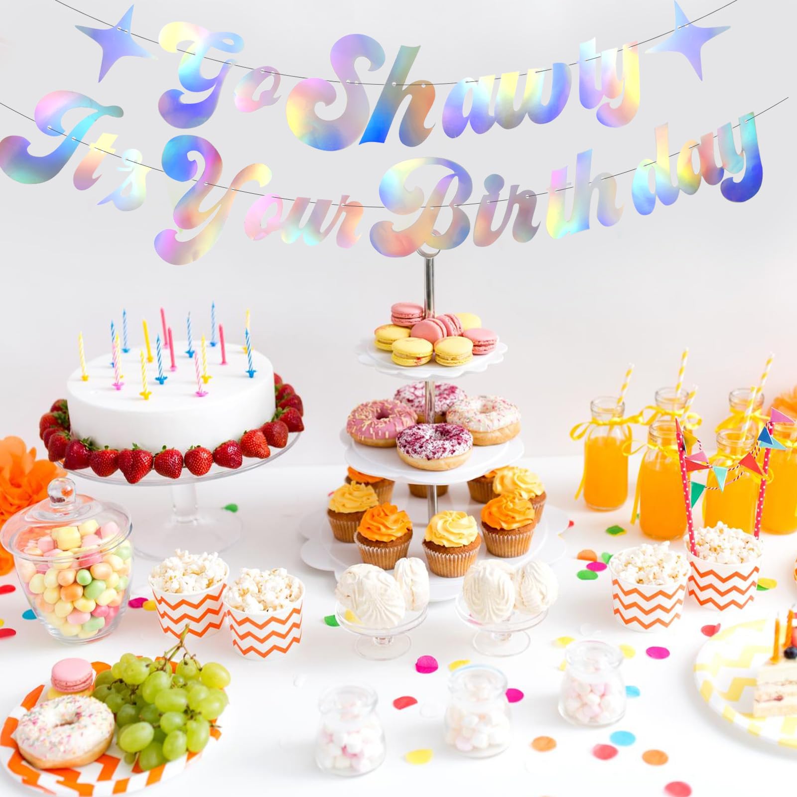 Black Glitter 'Go Shawty It's Your Birthday' Banner - 11.4 Ft Pre-Strung, Hip Hop Party Decor
