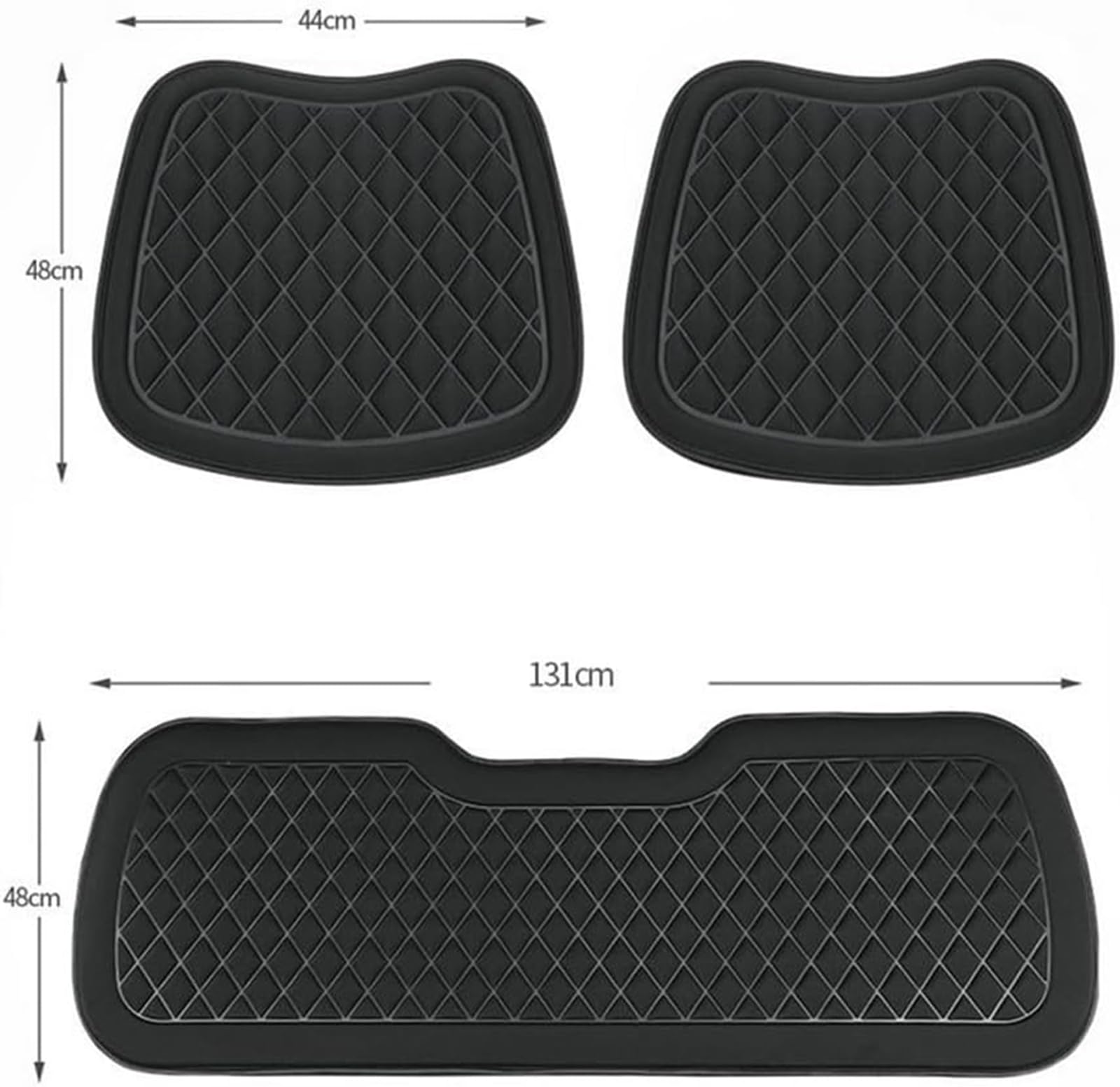 Auto Cuscino Sedile per Alfa Romeo Giulia/Giulietta/Mito/Stelvio, Universale Antiscivolo Morbido Traspiranti Cuscino Interni Accessori,Black-B 3Pcs