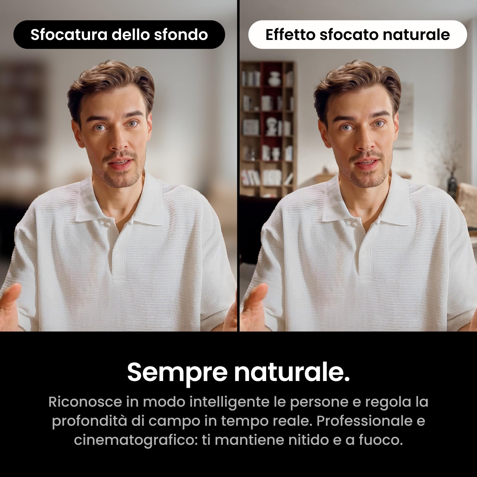 Insta360 Link 2 Pro - Webcam 4K PTZ per PC/Mac, sensore 1/1,3", bassa luminosità, tracking IA, HDR, microfoni direzionali canc. rumore, supporta Stream Deck, Zoom, Teams, Twitch per stream o riunioni