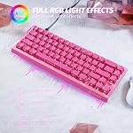 ATTACK SHARK X68HE RT Clavier de jeu mécanique 60% Interrupteur magnétique à effet de chaîne TKL,8KHz Taux de participation,RGB Backlit, Top Mount, Capuchon de touche imprimé à l'aide pour PC Jeu Mac