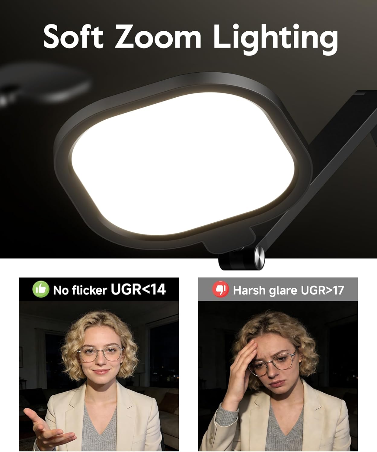 Desk Lamp with Clamp for Home Office, 2000LM, 15W, CRI >97.8 Zoom Lighting for Video Calls, 3 Colors & 10 Brightness, Remoted Desk Light with Memory & Timer - Image 3