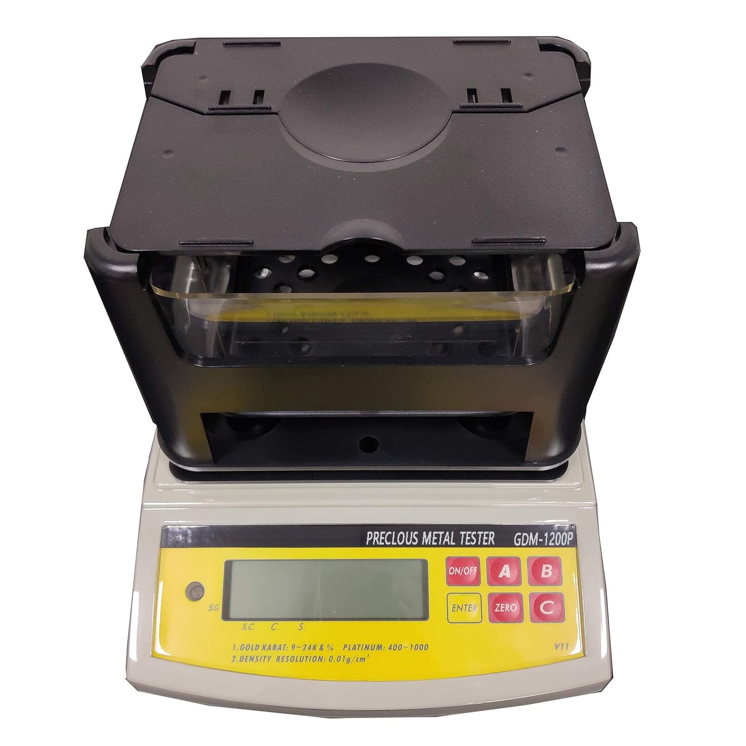 Digital Electronic Gold Density Meter Gold Purity Tester GoldPurity AnalyserGold Karat Measuring Device Densimeter Precious Metal Tester 1200g Digital ElectronicGold and Silver Testing Machine