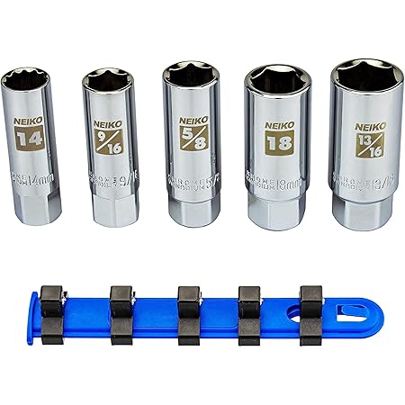 Spark Plug Socket Magnetic TR TOOLROCK Magnetic Swivel Spark Plug Socket Set 6PCS, 3/8 Magnetic Spark Plug Socket 14mm