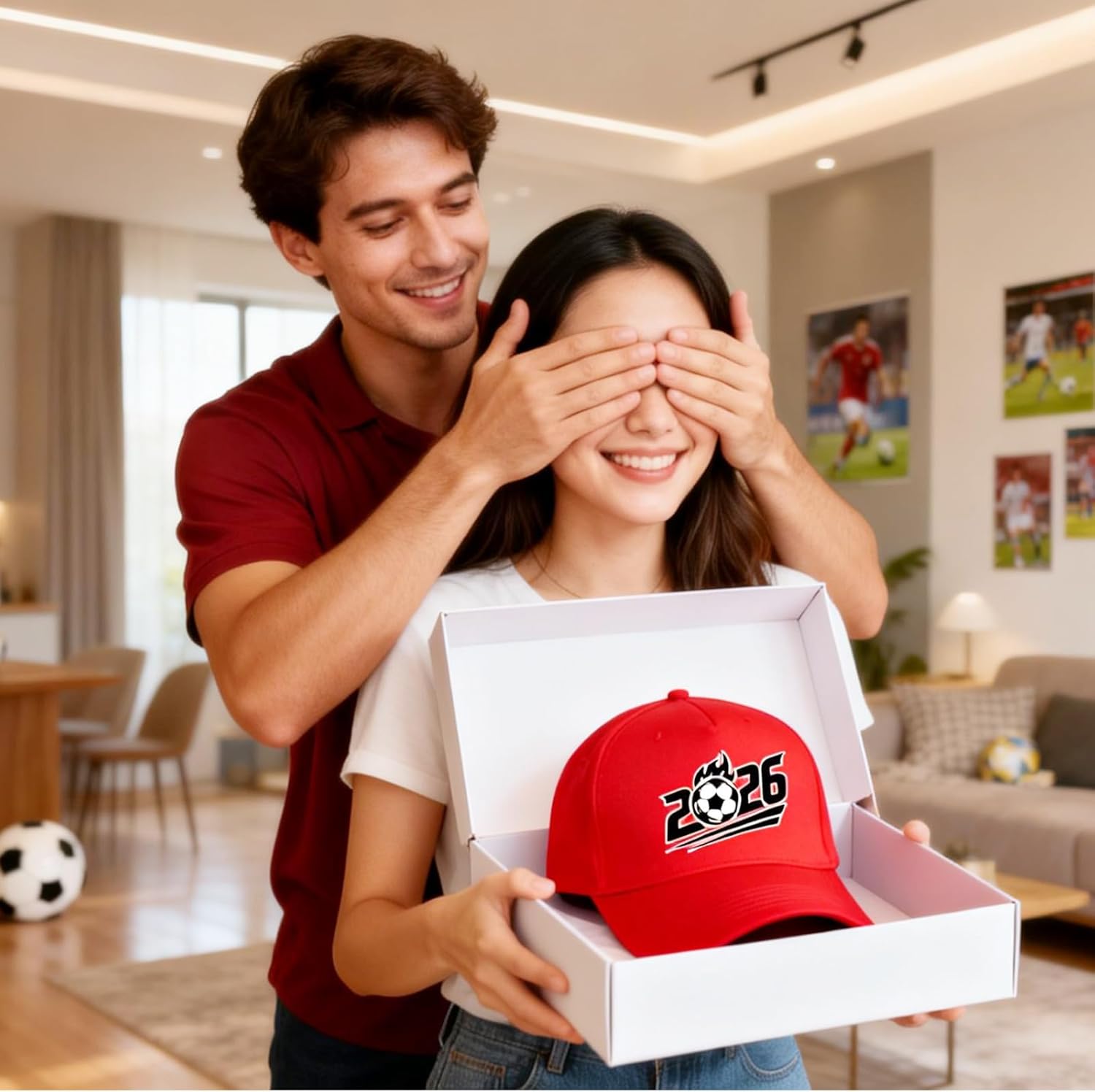 2026 World Cup Soccer Cap for Men Women - Adjustable Football Fan Baseball Hat (red) - Image 7