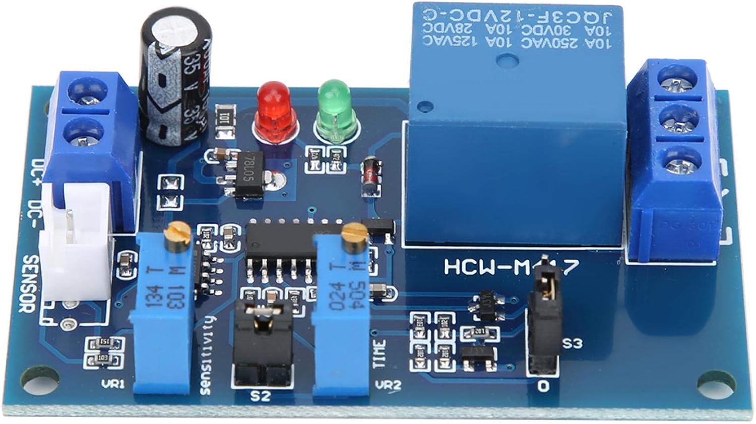 XH-M131 Photoresistor Relay Sensor Module Light Detect Sensor Led Light Control Photoresistor Controlled Delay Adjustable Switch(12V)