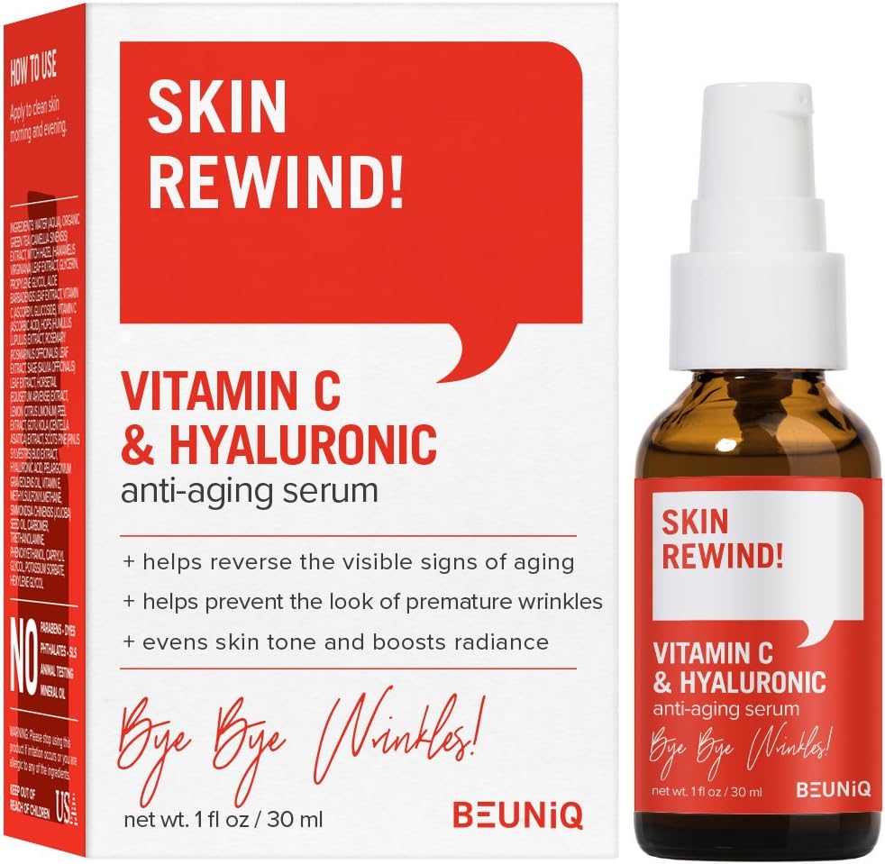 Skin Rewind! Vitamin C & Green Tea Brightening Anti-Aging Serum 1oz / 30ml