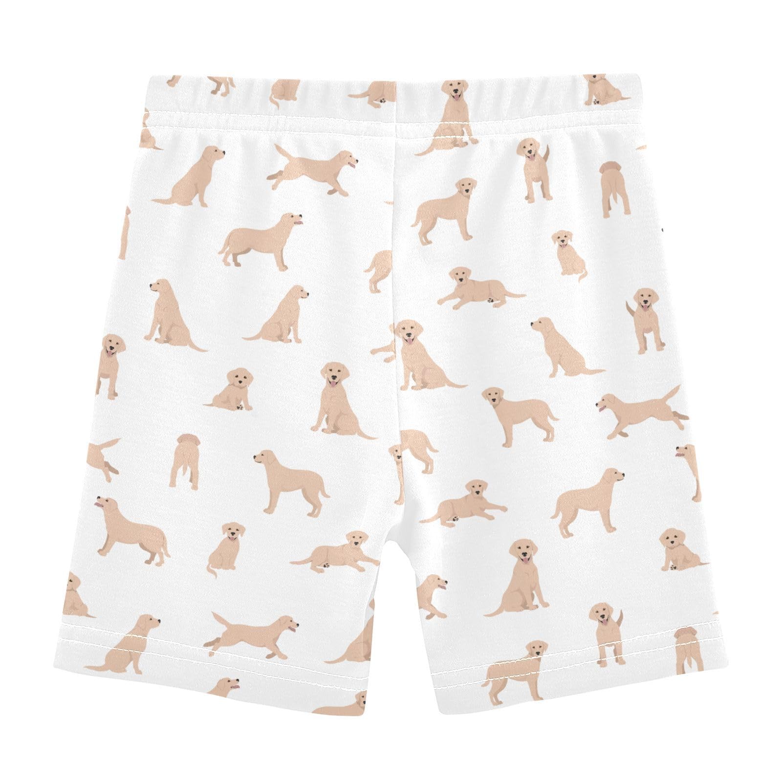 JHKKU Girls Labrador Dog Shorts Cotton Cartwheel Bike Kids Biker Under Dress Dance Short Girl Clothes 5T