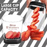Creative Strawberry Slicer, Detachable Cutter with Push Plate (Black) - 2