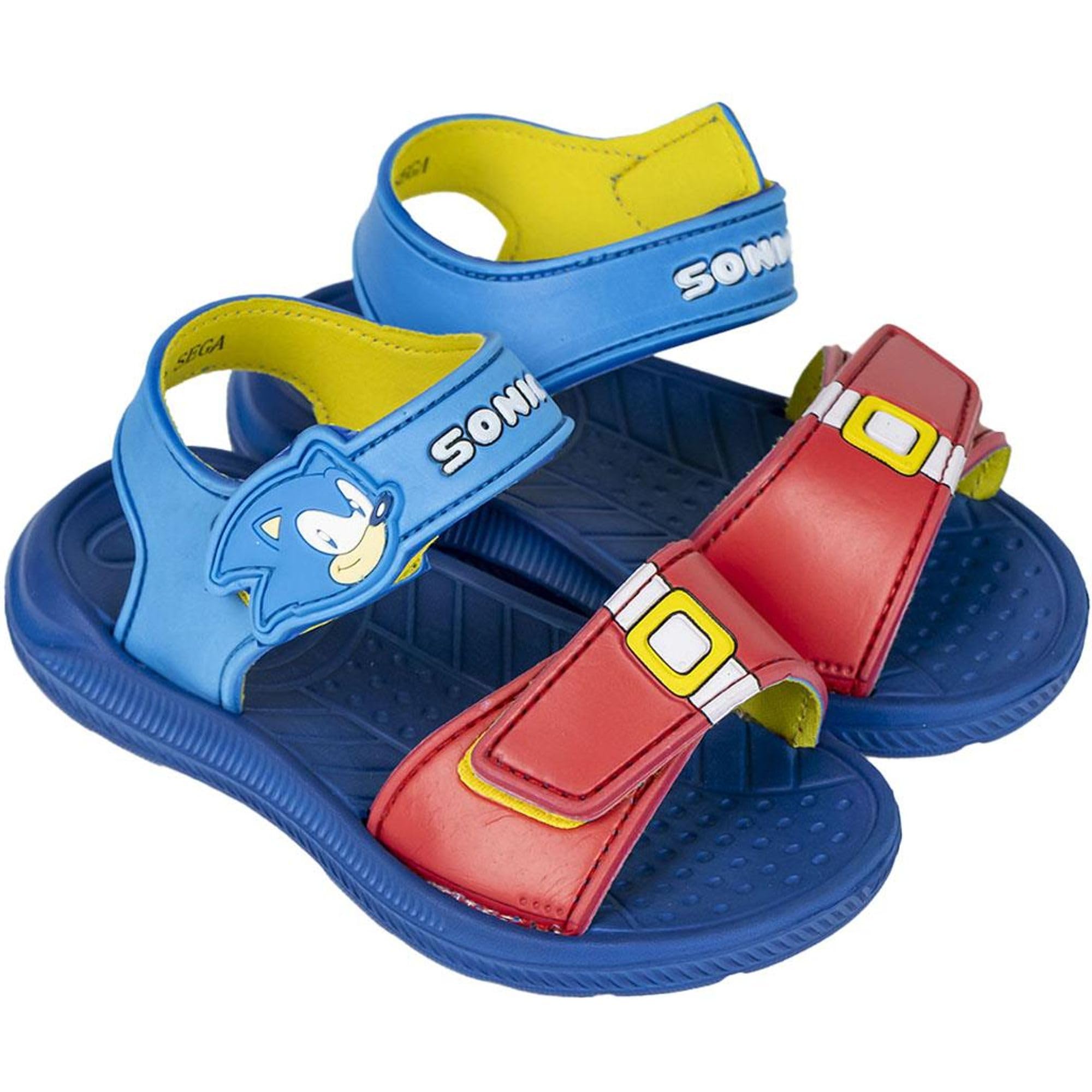 CERDÁ LIFE'S LITTLE MOMENTS Sonic Children's Sandals - Size 11 - Made 100% with EVA Rubber - Beach Sandals - Sonic Print - Original Product Designed in Spain