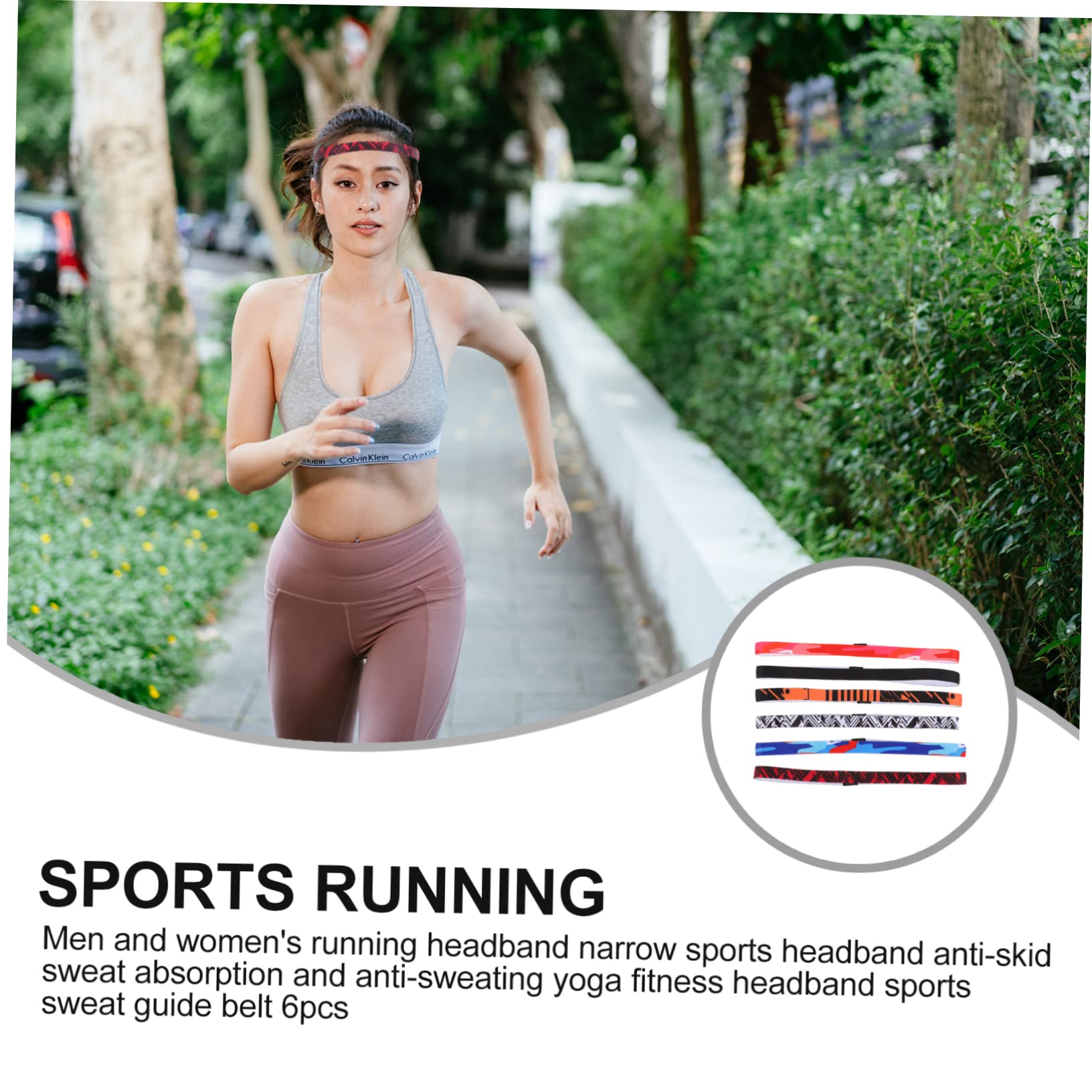 Yardwe Bandeau De Sport Bandeau Extensible Bandeau pour Dames Groupe Hair Band Bandeau Running Cerceaux Bandeau Mince Bandeau Absorbant La Sueur Fibre Composite