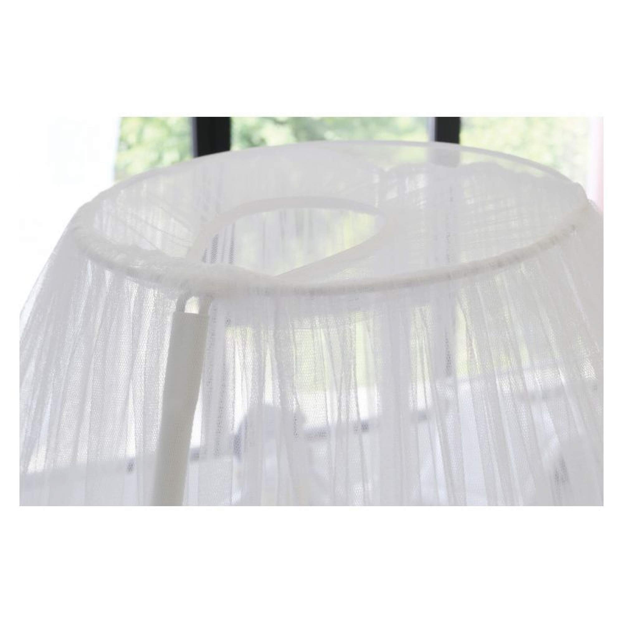 Trois Kilos Sept - Moustiquaire à Zip pour lit de bébé - Ciel de lit - Filet Anti Moustiques Tigres, Insectes - Hauteur modulable - Support Universel - Lavage à 30° - 100% Polyester - Blanche