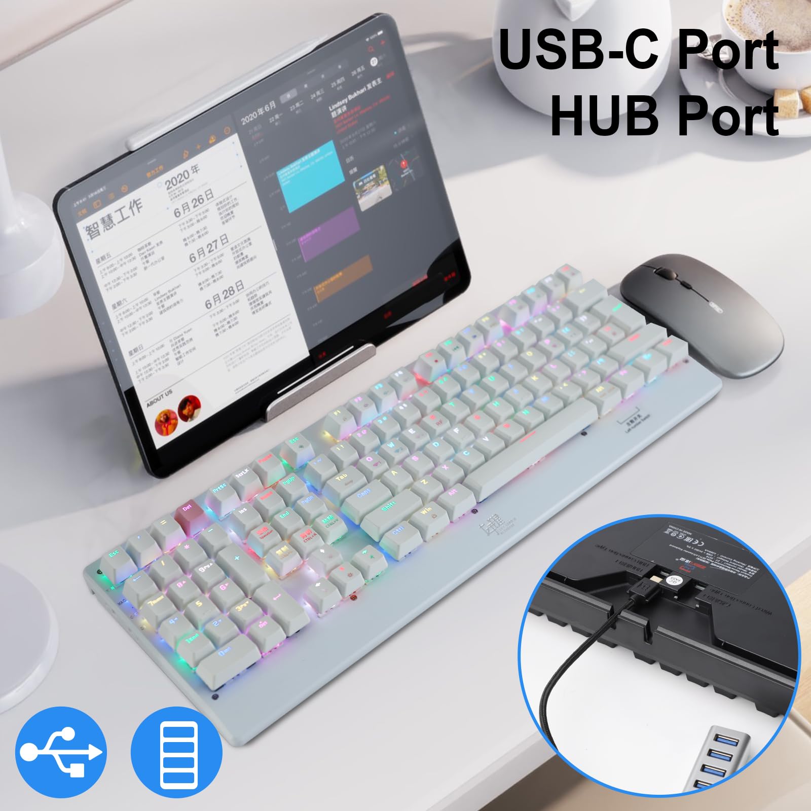 Amazon | Neepoolock ZY-2218 左利き用 RGB メカニカルキーボード