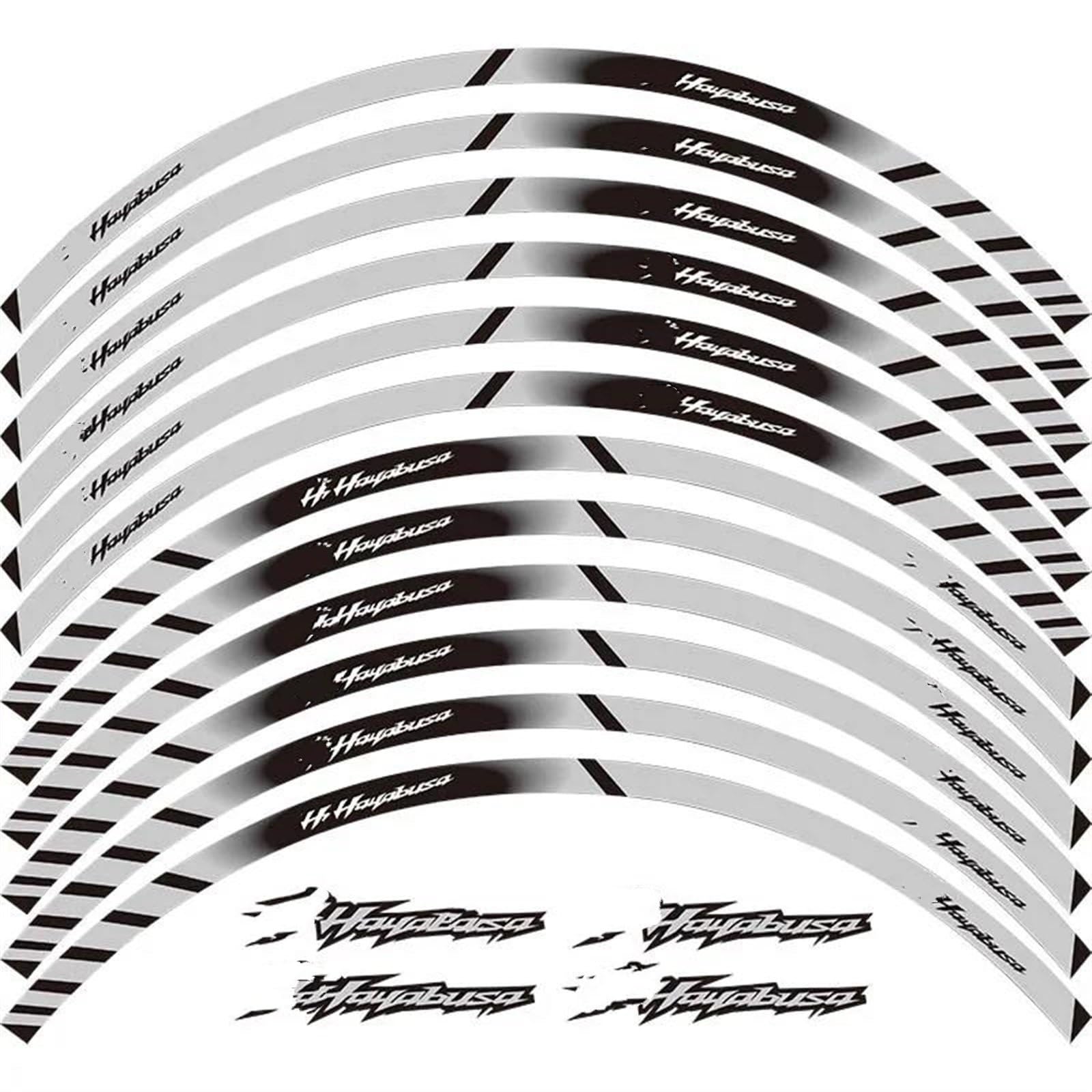 Motorcycle Wheel Stickers Rim Motorbike Decals for Suzuki for Hayabusa GSXR1300 GSX1300R GSXR1300R Decorative(Color5)
