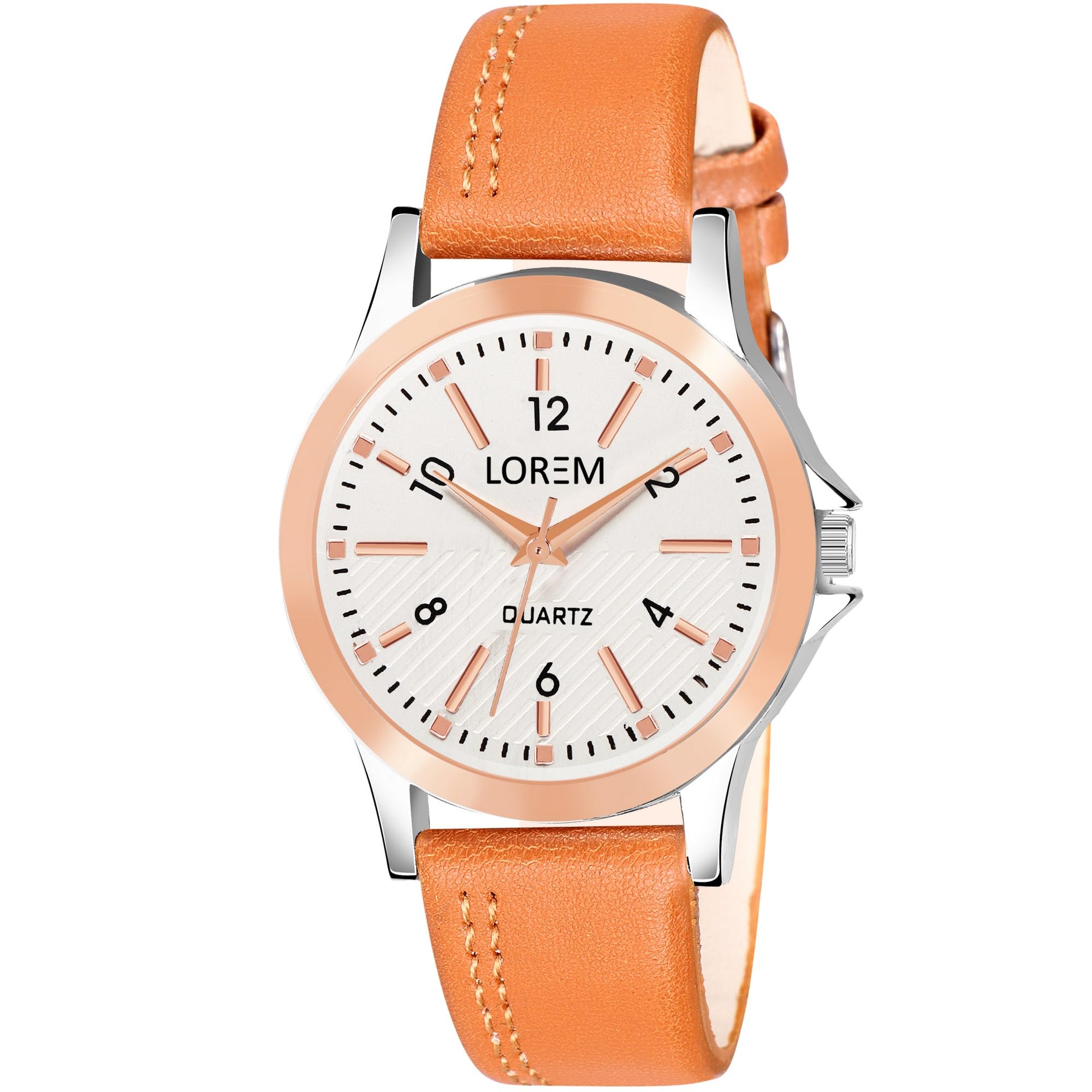 LOREM Stylish Synthetic Leather White Dial Round Watch for Women-LR341 (B0CKXXMFX4) Amazon Price History, Amazon Price Tracker
