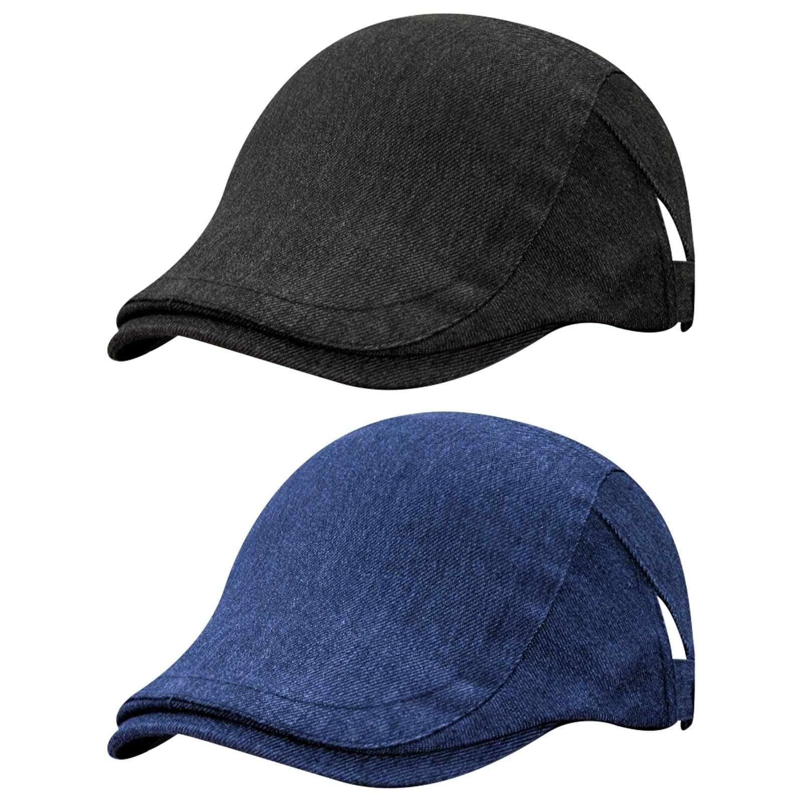 2 Pezzi Coppola Uomo Stile Britannico 56-60 cm Berretto Piatto Baschi Scozzesi