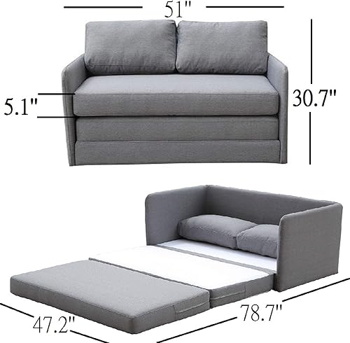 Miniatura 3 de Sofá-cama Container Furniture Direct tapizado con tela, moderno y contemporáneo, para el salón, Tela, gris