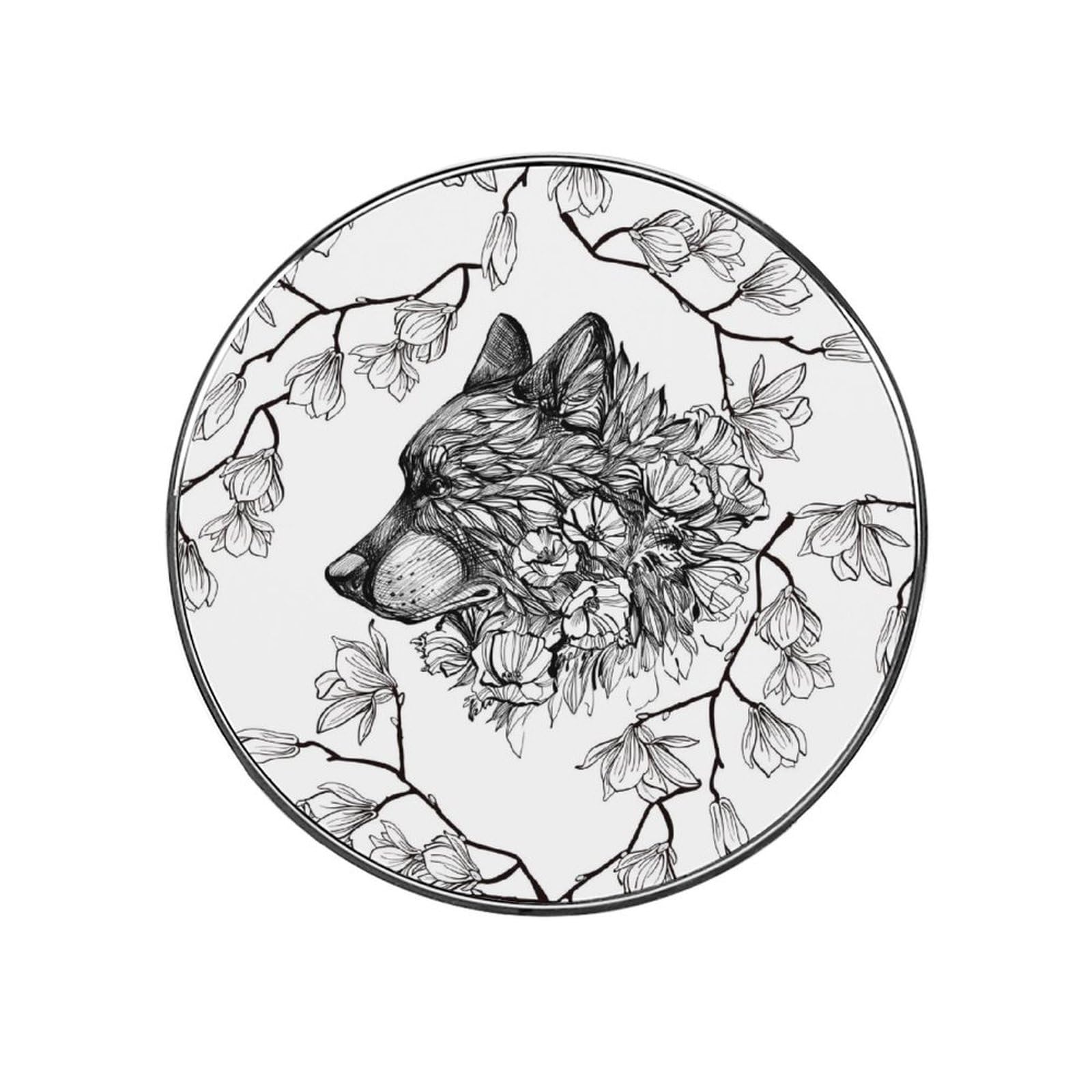 Black Fox Alloy Fridge Magnet For Office Cabinet Refrigerator Whiteboard Photo