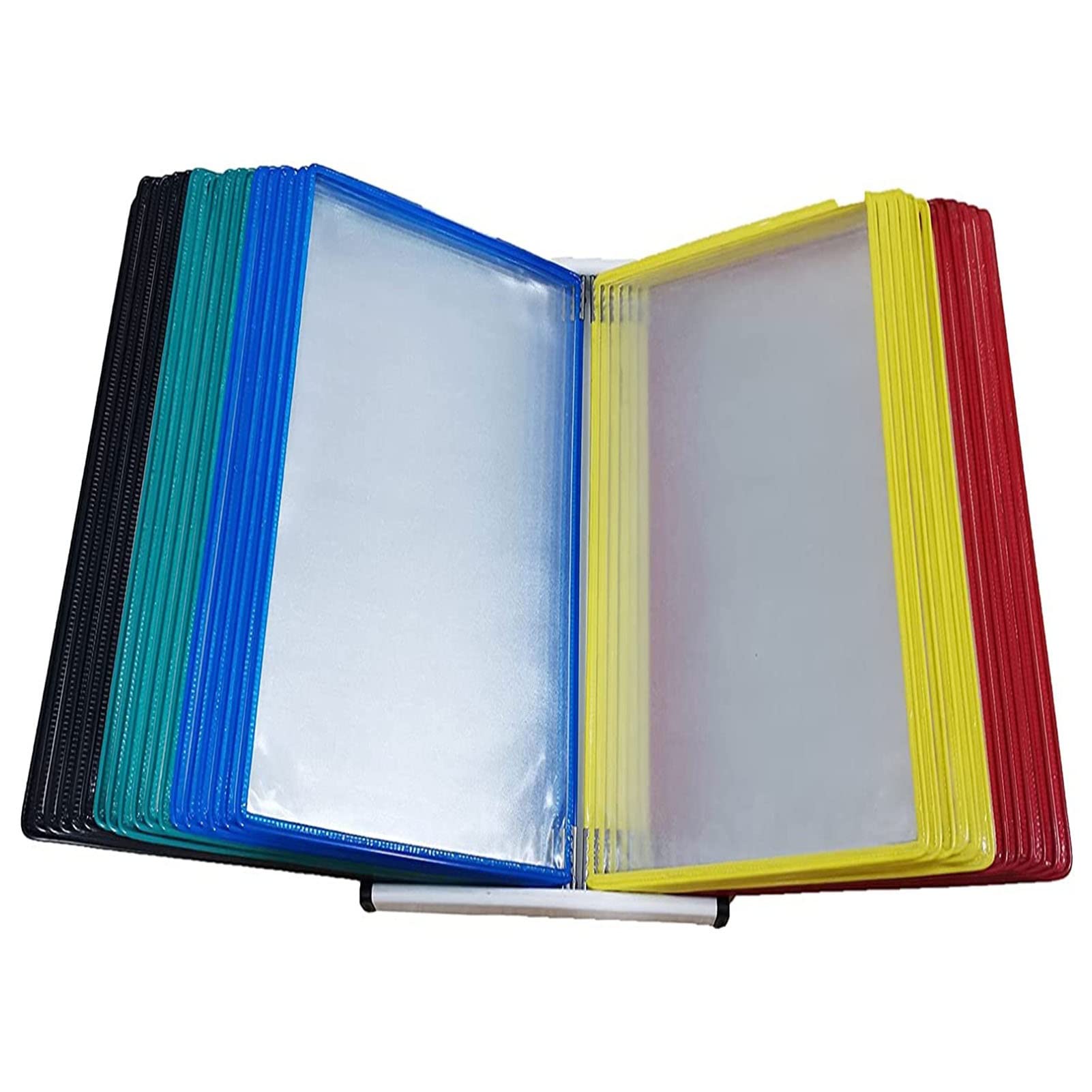 Système de référence de Bureau - Organiseur Mural, Porte-Documents de Bureau, 30 Pochettes d'affichage Recto Verso, Format Lettre, présentoir de Rangement pour Documents à feui(
