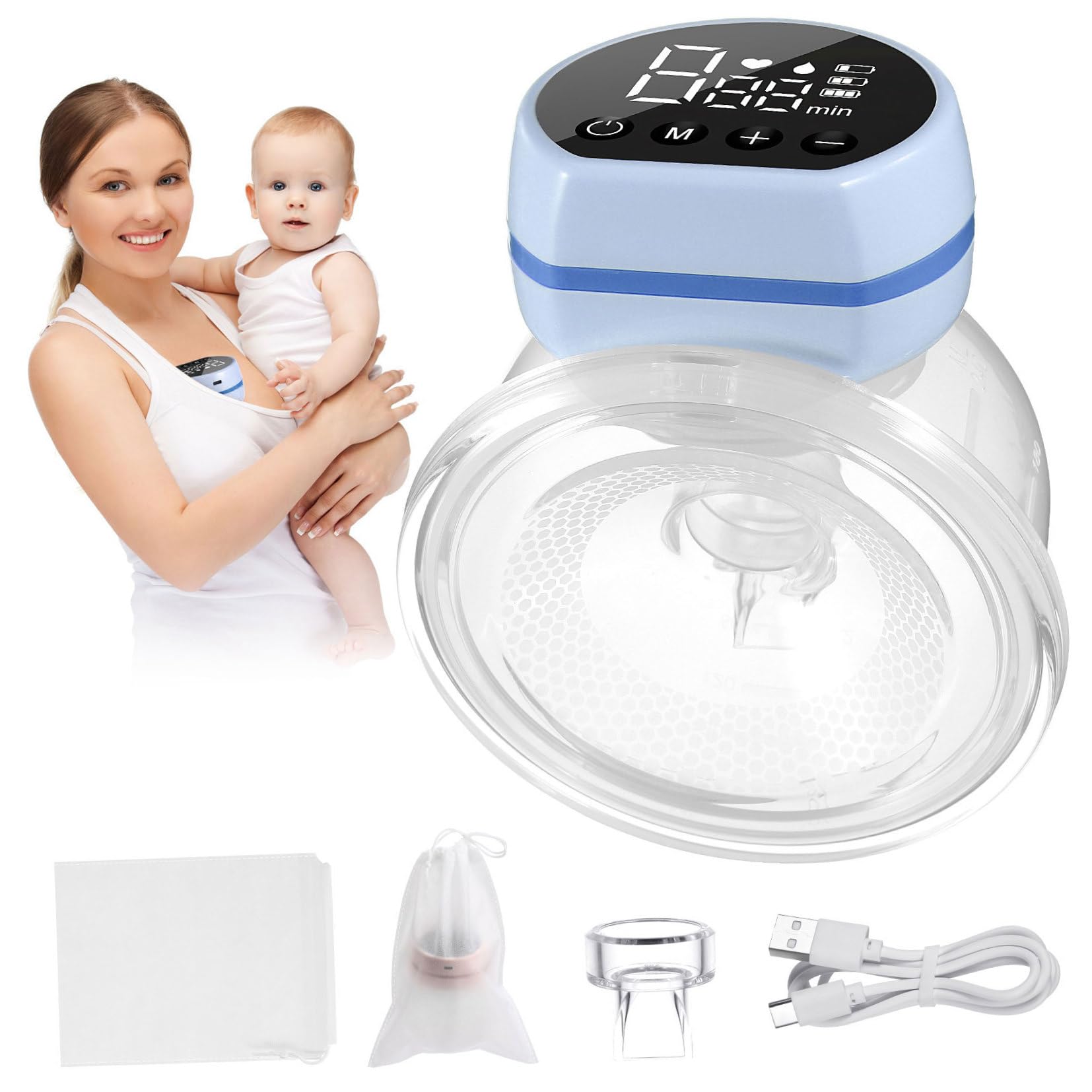 Tiralatte Silenzioso Indossabile Portatile in Silicone, Elettrico