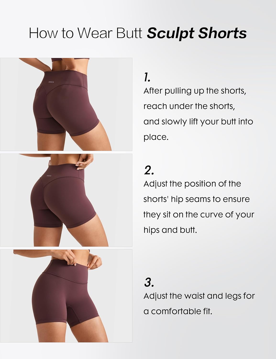 Womens High Waist No Front Seam Scrunch Butt Biker Shorts 5 Inches V-Back Scrunch Booty Gym Workouts - Image 5