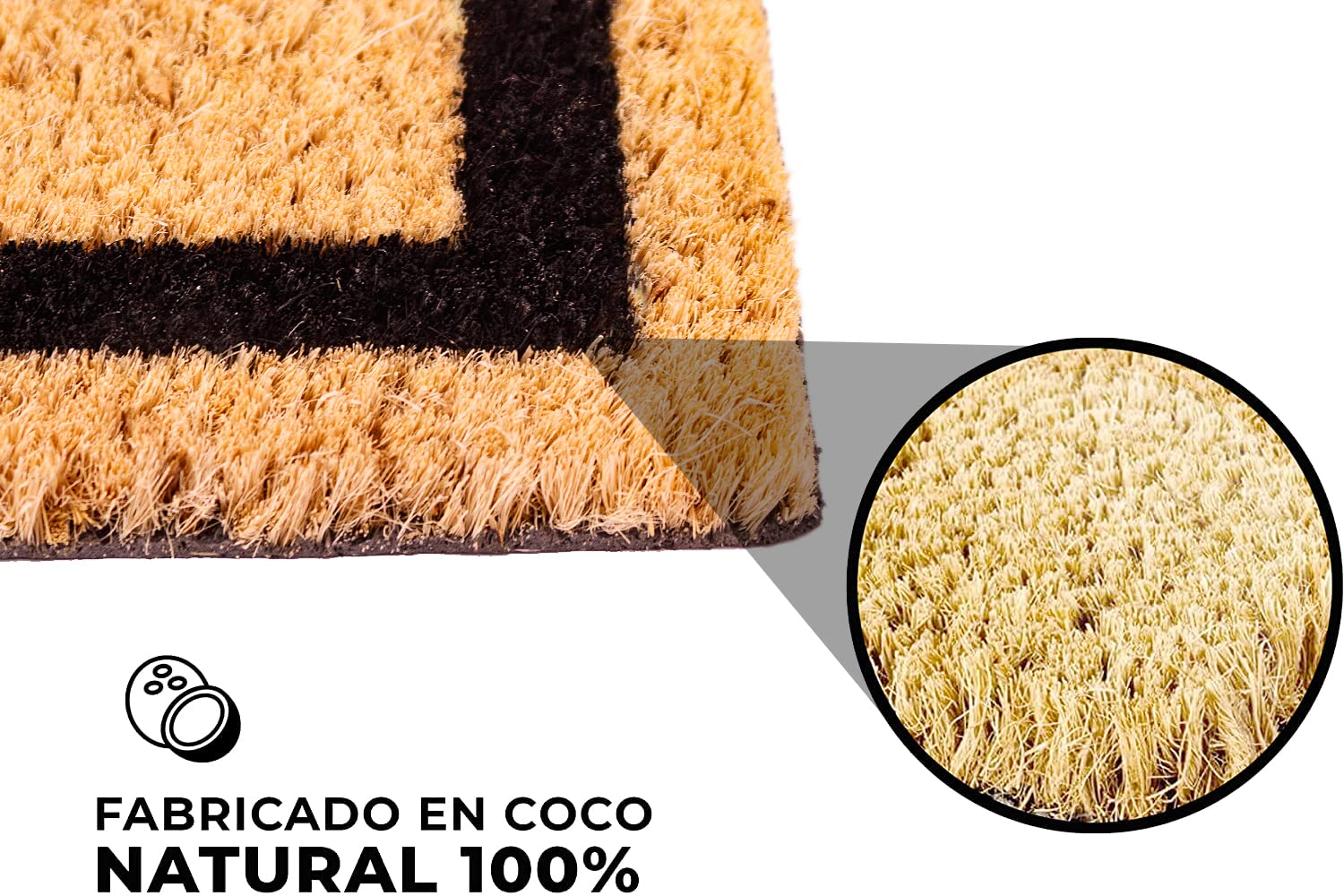 LucaHome, Coco Doormat, 40 x 70 cm, Non-Slip Doormat, Portugues Benvido Doormat Mod 1, Home Entrance Doormat - Image 3
