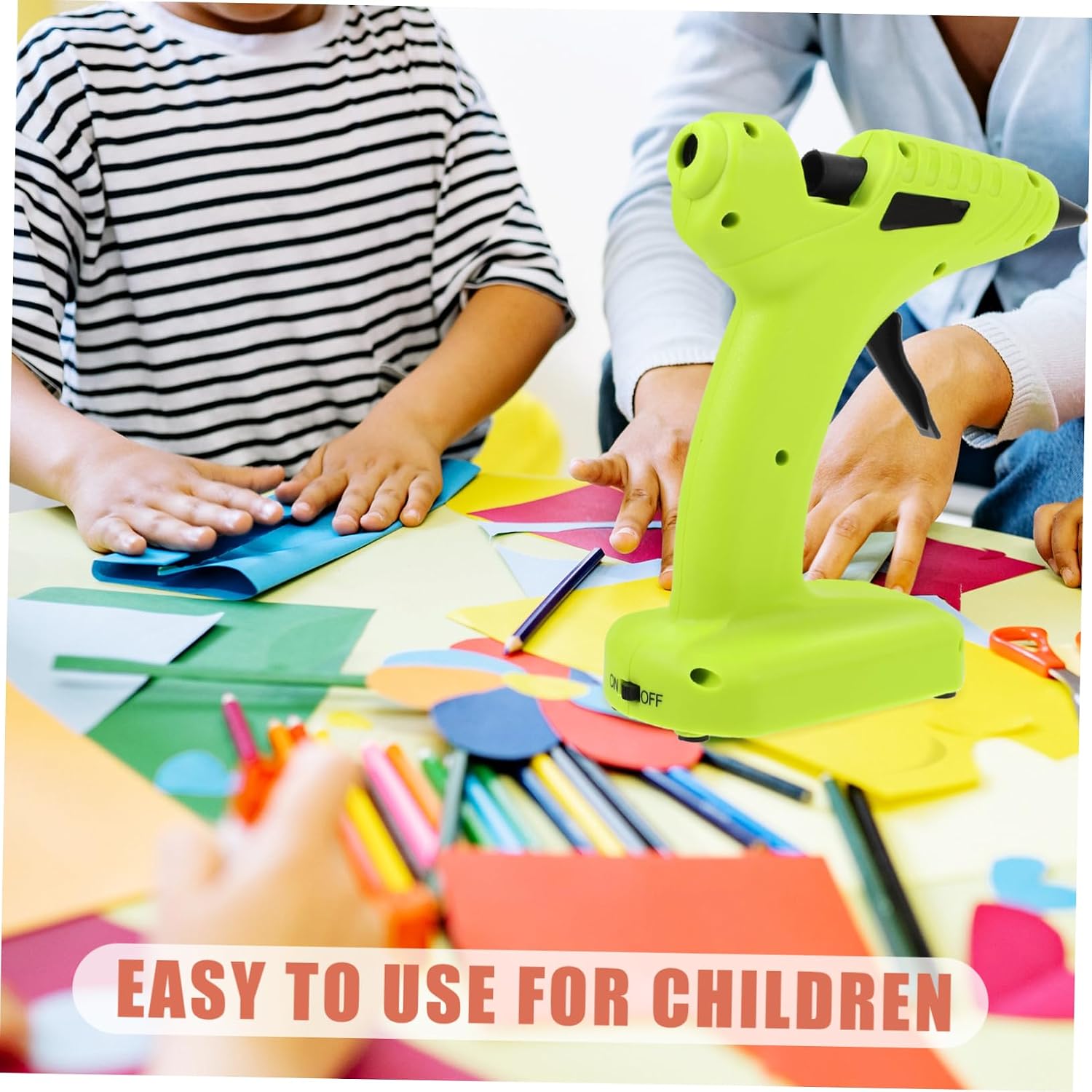Cordless Mini Hot Glue Gun Adjustable Temperature 20 Watts Glue Sticks for DIY Crafts Home Repairs and Boys and Girls Projects