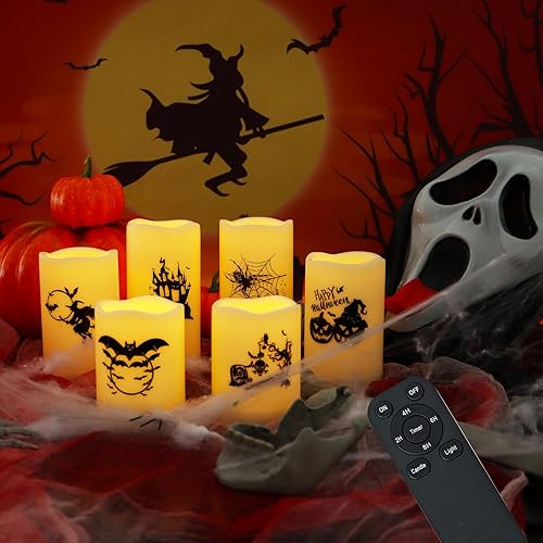 Miniatura 4 de Velas de pilar sin llama para exteriores de 4 x 6 pulgadas con control remoto y temporizador, más de 1000 horas de velas eléctricas falsas LED