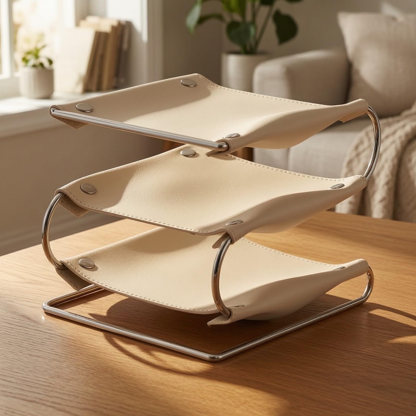 Gralara Organizador Triple Niveles Resistente | Para Escritorio, Compacto, Banja Organizadora, Recibidor,