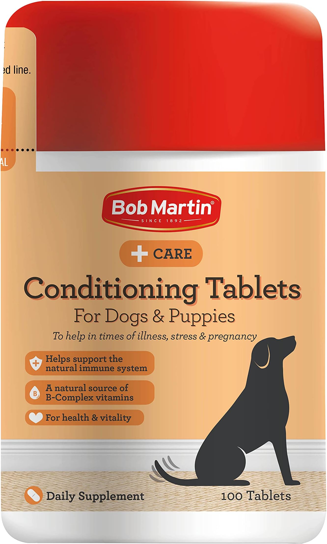 Bob Martin Conditioning Tablets for Dogs (100 Tablets) - Rich in Vitamins, Supports a Healthy Immune System, Nutritional Tasty Supplement